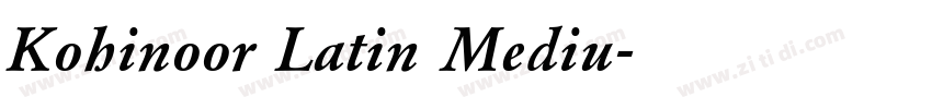 Kohinoor Latin Mediu字体转换